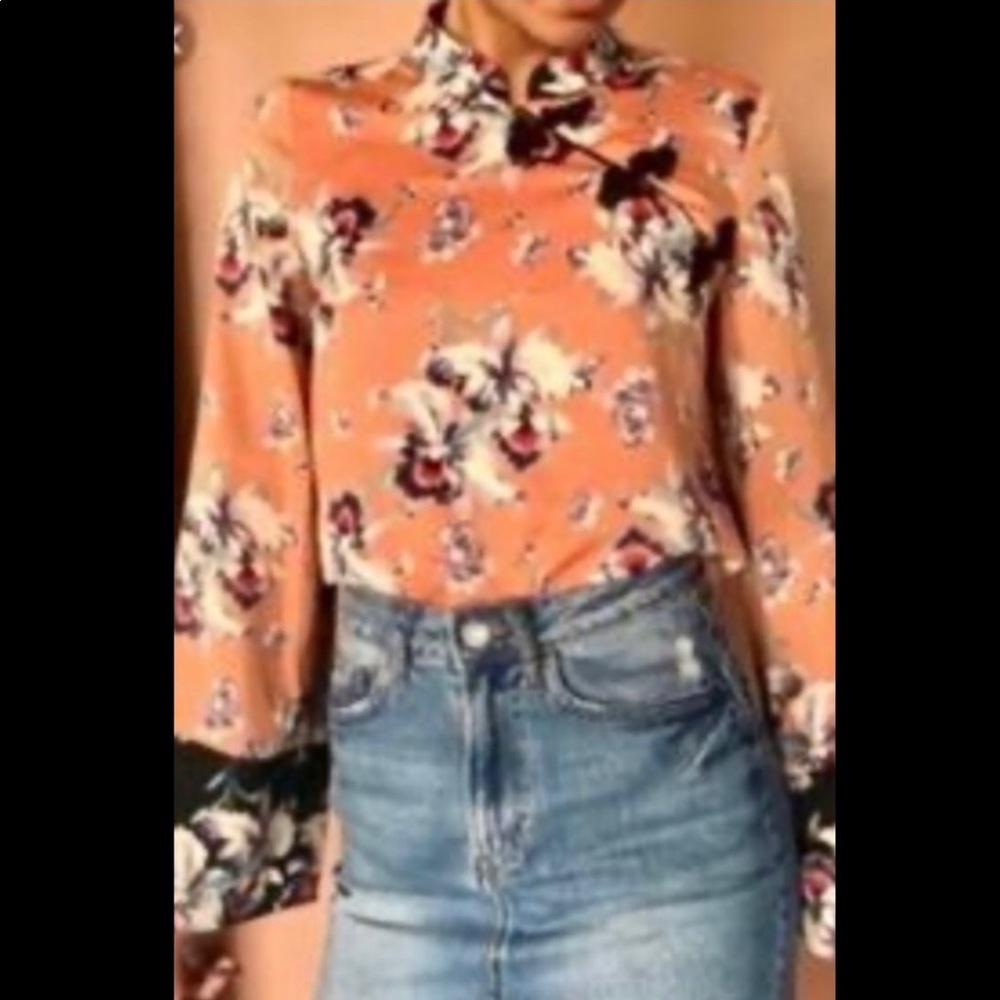 Zara Orchid Floral Blouse